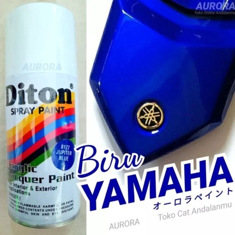 Pilok Pylox Diton 8172 Jupiter Blue Vixion Biru Yamaha Mio Vega Mengkilap Cat Aerosol Mobil Motor 30