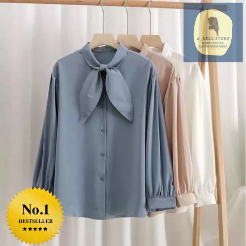OSELA BLOUSE MC Bahan MOSSCREPE Atasan Wanita Lengan Panjang Blouse Kekinian 2022 Baju Atasan Remaja