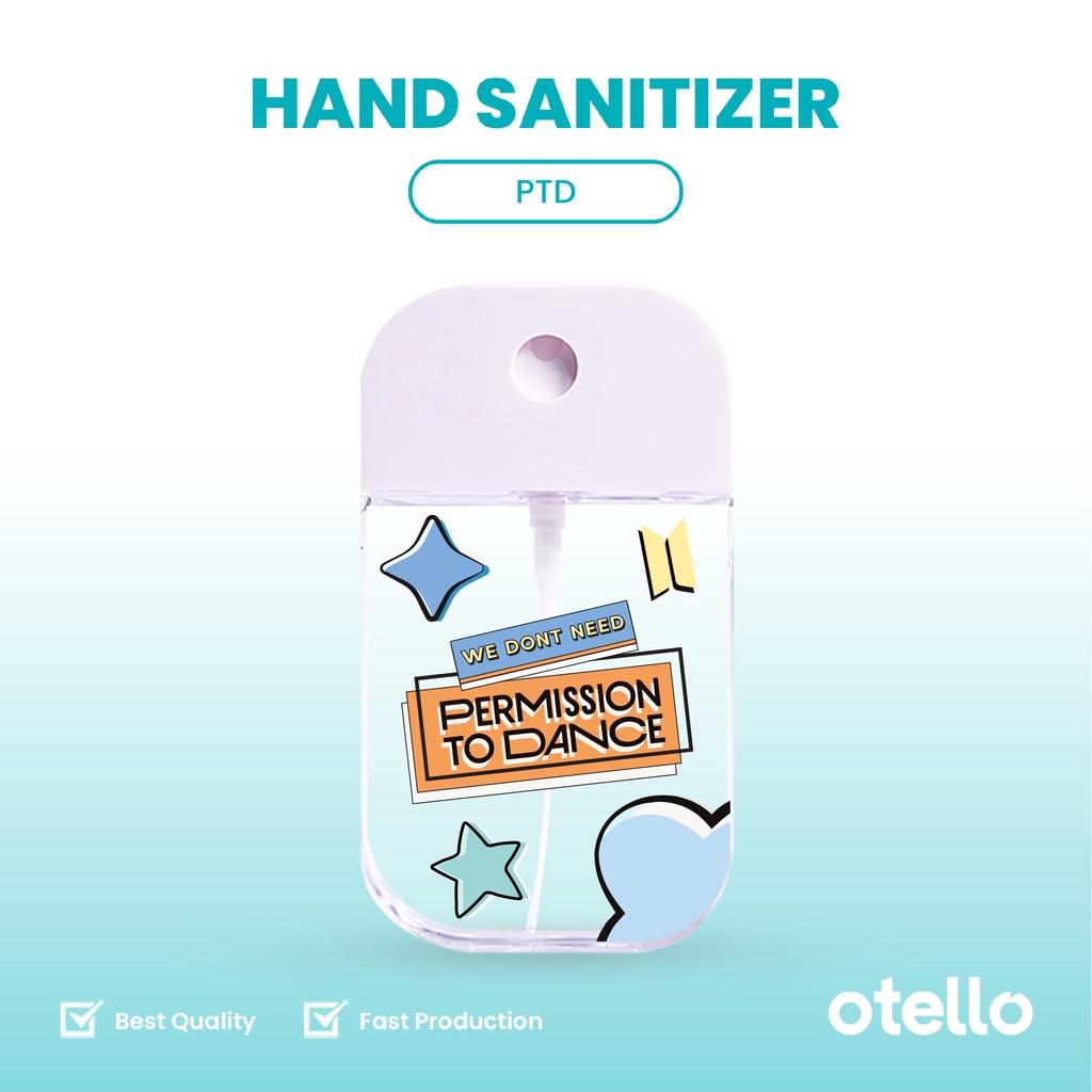 Otello Hand Sanitizer BTS Permission to Dance Spray Bottle Bangtan Kpop