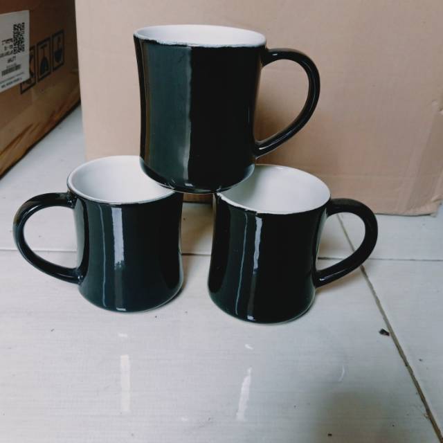 Mug keramik hitam/mug kopi/mug energen/ cangkir / mug