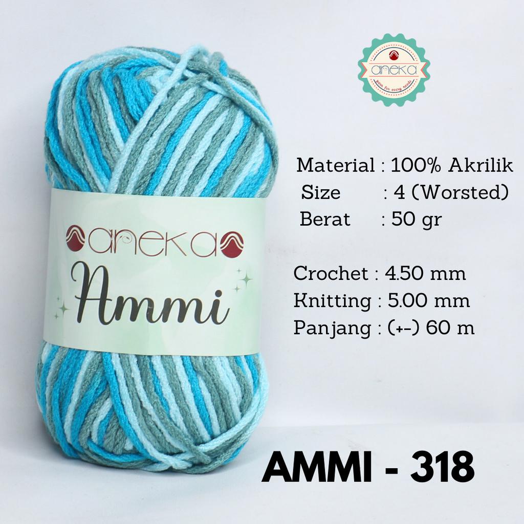 Benang Rajut Ammi / 100% Acrylic / 6 Ply Akrilik - 318