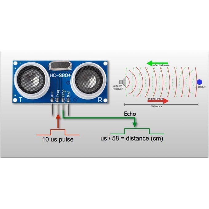 SENSOR ultrasonic HC-SR04 HCSR04 pengukur jarak arduino raspberry pi