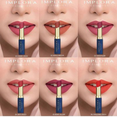 IMPLORA Intense Matte Lipstick Long Lasting Finish Original BPOM