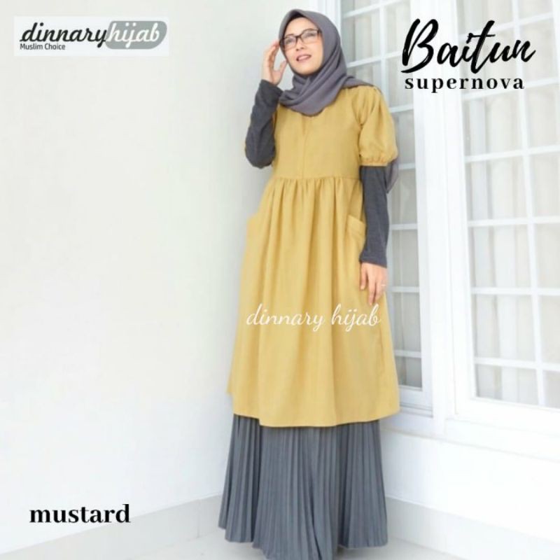 ATASAN TUNIK DINNARY HIJAB BAITUN || CASUAL STYLES