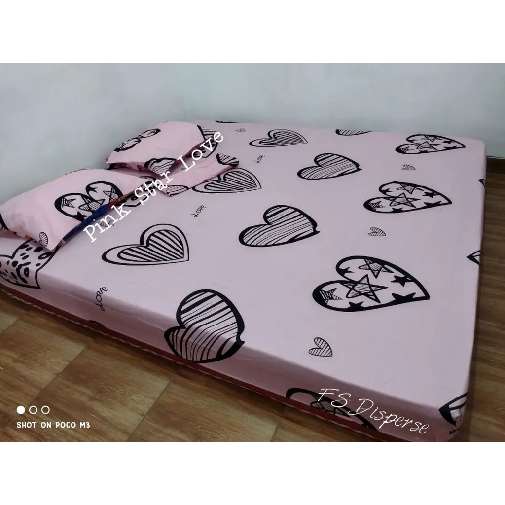 Sprei Homemade motif Pink Star Love