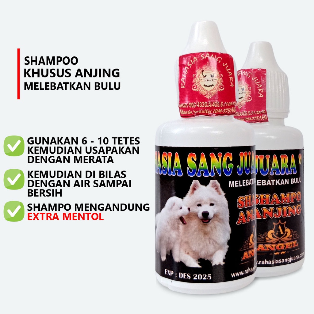 SHAMPO ANJING ANTI RONTOK KUTU JAMUR DAN MELEBATKAN BULU