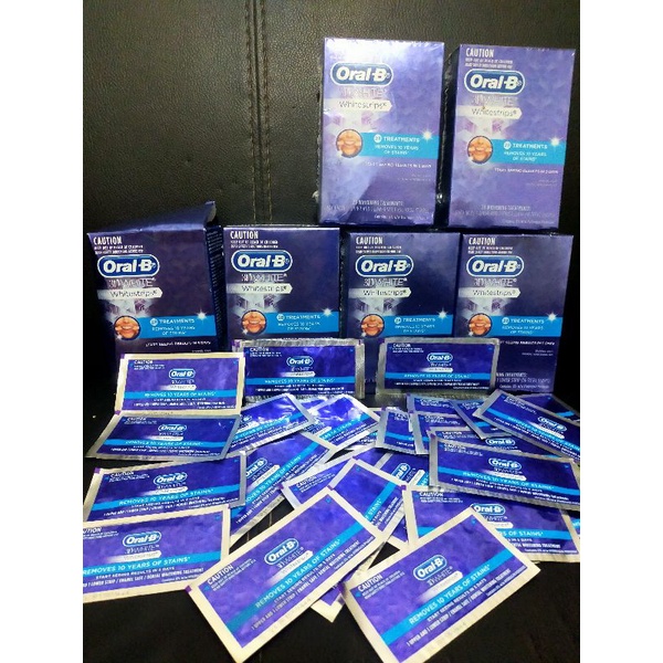 Whitestrip Oral B 3D white strip Luxe, Sensitive, Pemutih Gigi oral B Biru Ungu