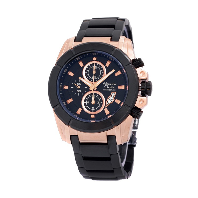 Alexandre Christie AC 6226 Rosegold Black Man MCBBRBA