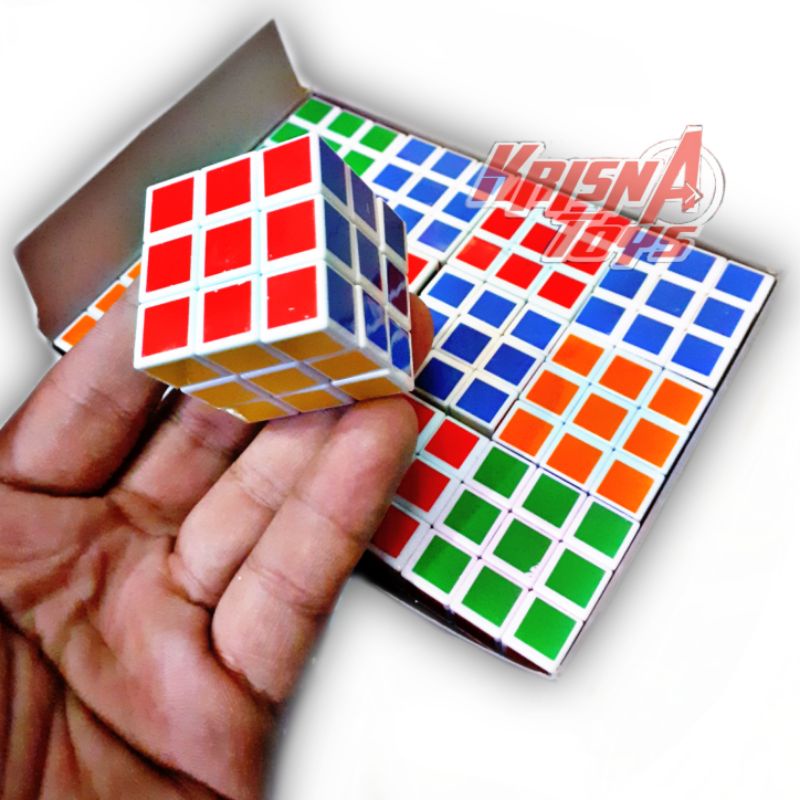 MAINAN ANAK RUBIK MINI/MAGIC CUBE/PUZZLE RUBIC isi 4pcs/pack