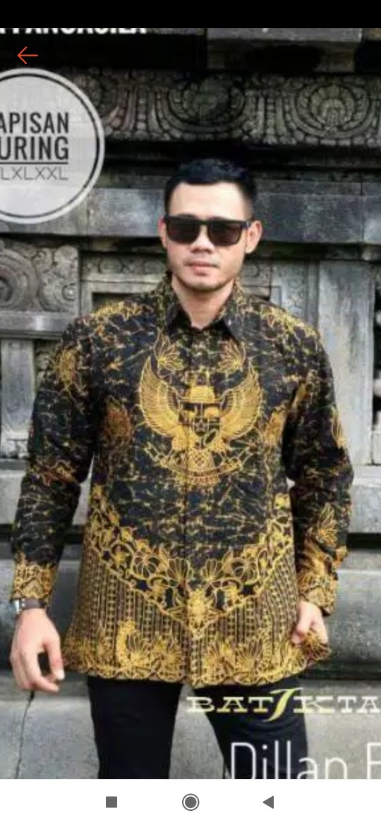 Kemeja Batik Prabu Bahan Katun Baturaden Reguler Fit Kemeja Batik Peksi Salur Full Furing Prabuseno