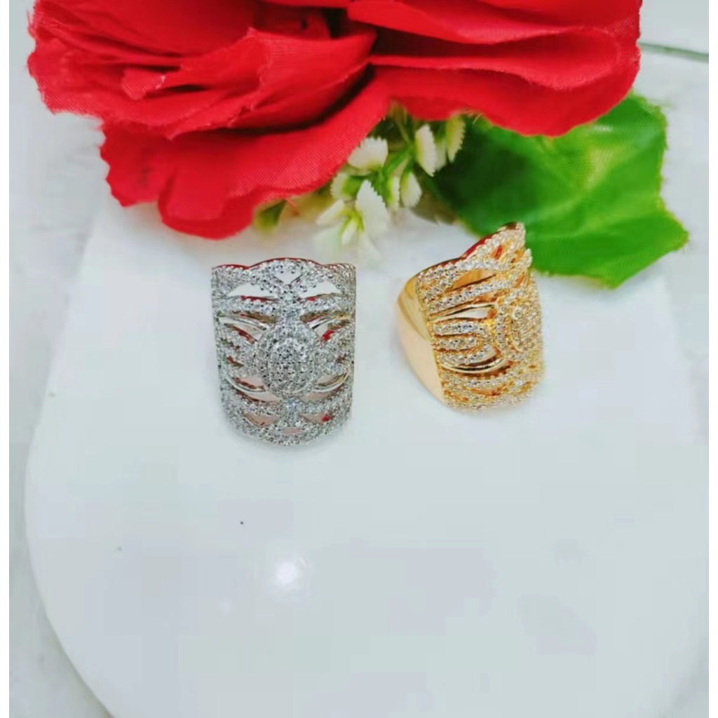 Cincin Xuping Mata Full Lapis Emas Perhiasan Fashion F30