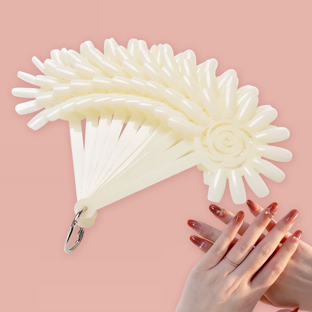 [KUKU PALSU] 120 Tips Nail Art Display Design Acrylic Polish Fan Board Practice Wheel Sticks