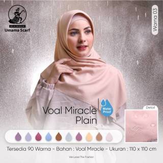 Promo ECER COD Hijab Voal Laser Cut Miracle Plain 