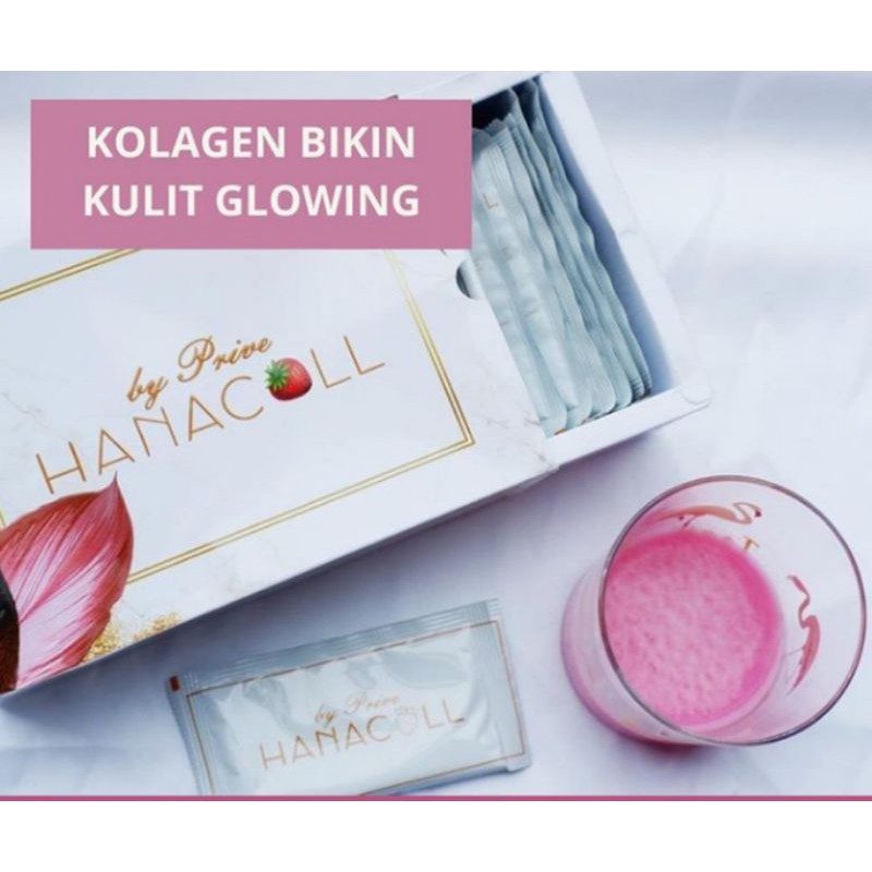 COLLAGEN DRINK HANACOLL/CLL BY PRIVE - WITH GLUTHATION UNTUK MENCERAHKAN