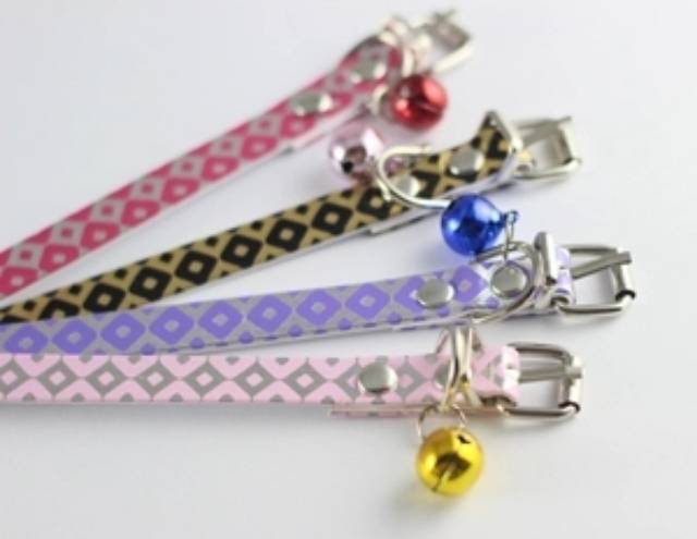 Kalung anjing kucing kelinci plus lonceng collar dog cat hewan peliharaan simple cantik murah