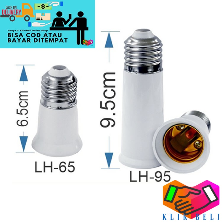 Sambungan Fitting Lampu Downlight Panjang Extension Pioline E27 Socket