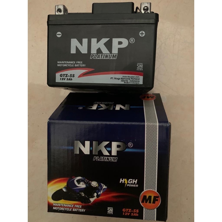 Aki accu NKP PLATINUM full kering gtz5s mtz5s beat kharisma vixion vario mioj murah SNI