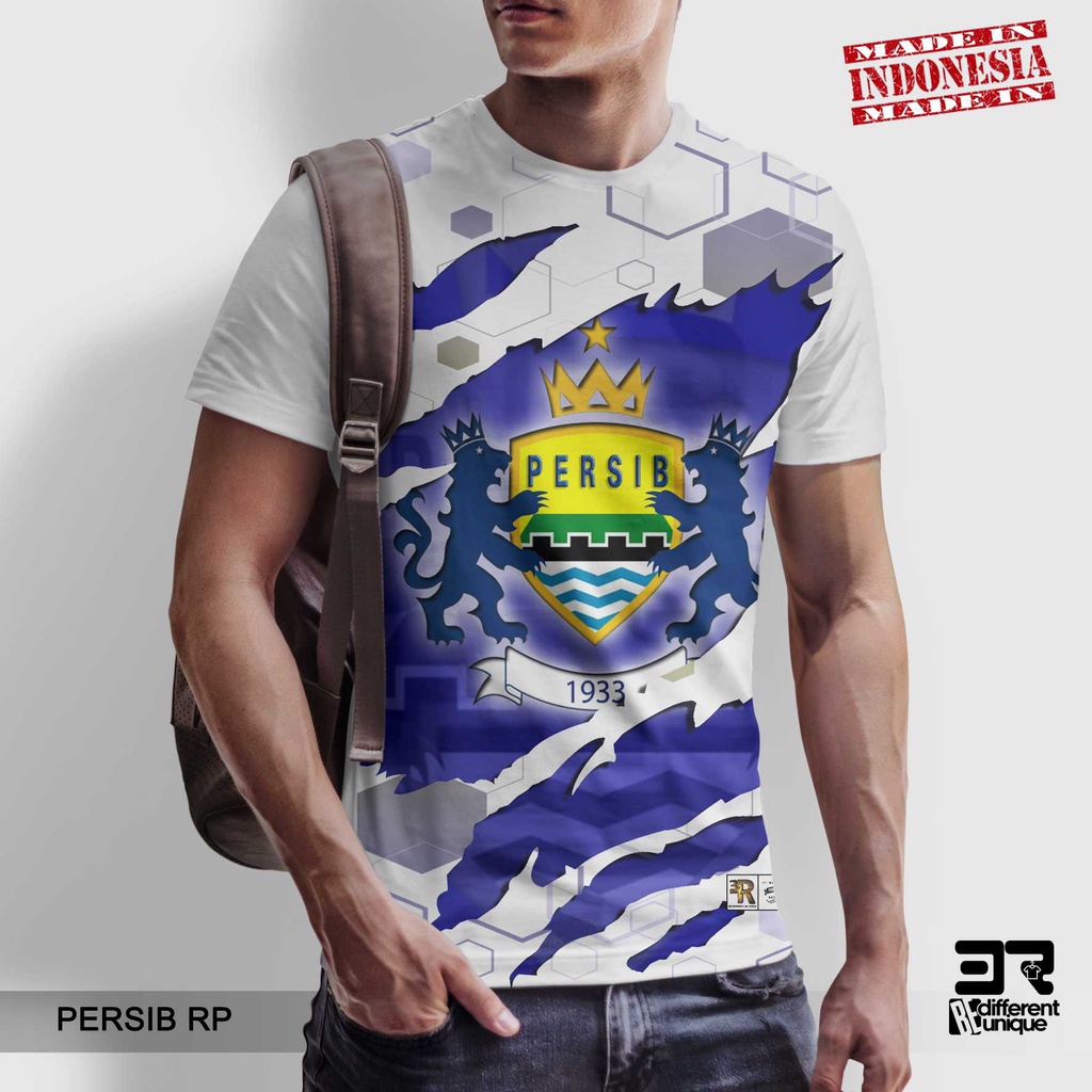 [ COD ] KAOS PRINTING GAMBAR TEAM SEPAKBOLA PERSIB BANDUNG RP - BAJU SEPAK BOLA DISTRO ORIGINAL MOTI