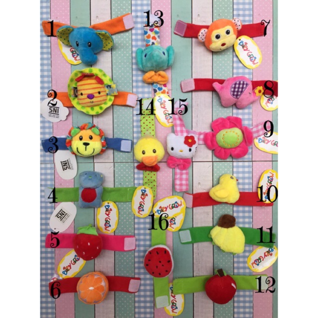 Baby grow rattle gelang  tangan anak bayi  mainan boneka 