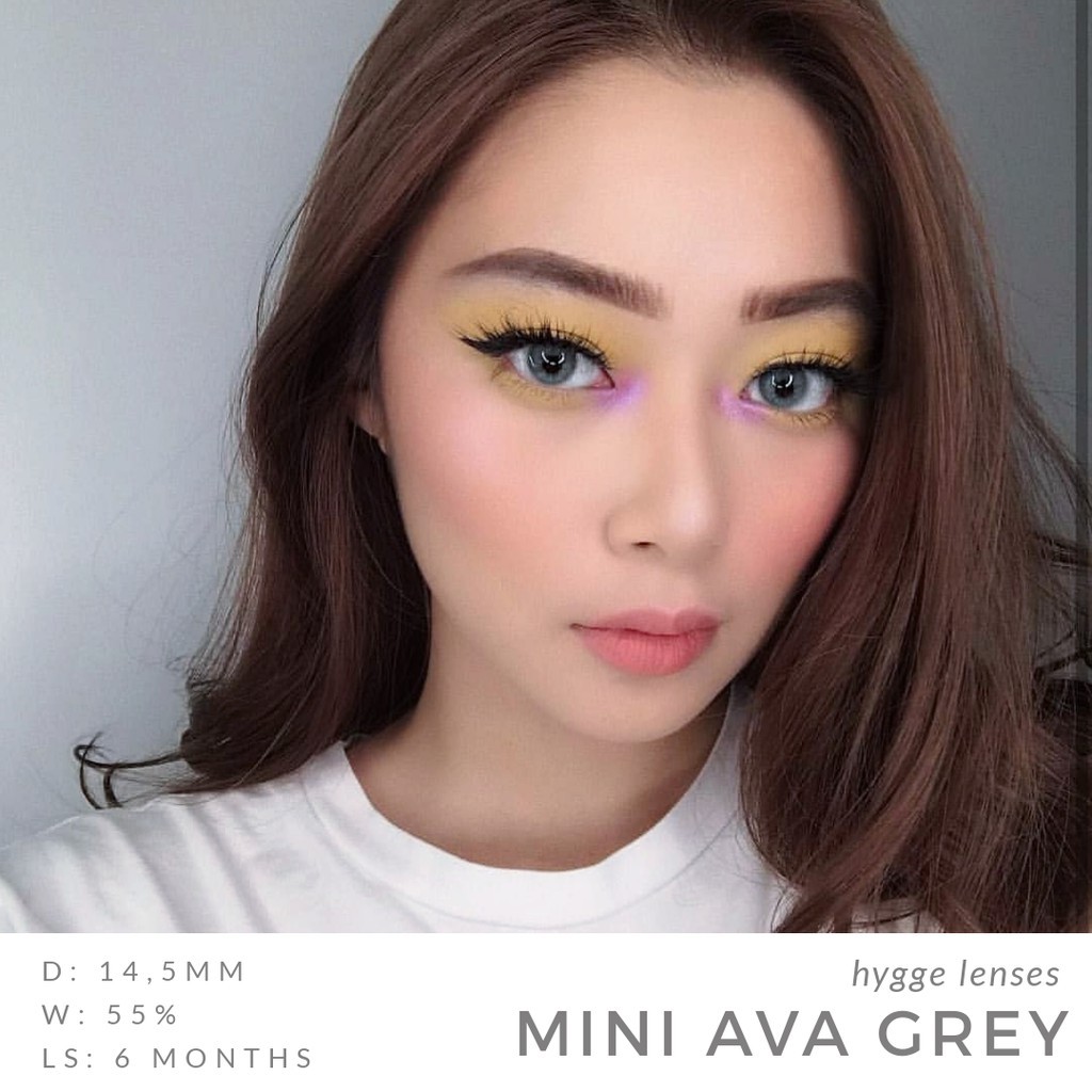 ORIGINAL Softlens Kitty Kawaii Mini Ava Brown grey blue Soft Lens Soflens Softlense Soflen