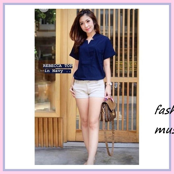 Blouse Mariska Gl Blouse Wanita Korean Style / Atasan Ikat Wanita / Baju Fashion Korea Terbaru [Rebe