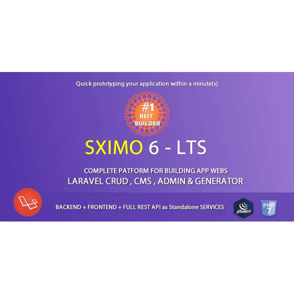 Laravel Multi Purpose Application – CRUD – CMS – Sximo 6