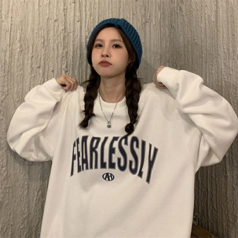 (S - 6XL) Sweater Oversize Jumbo FEARLESSLY Korean Style Unisex Jaket Fleece S M L XL 2XL 3XL 4XL XXXXXL