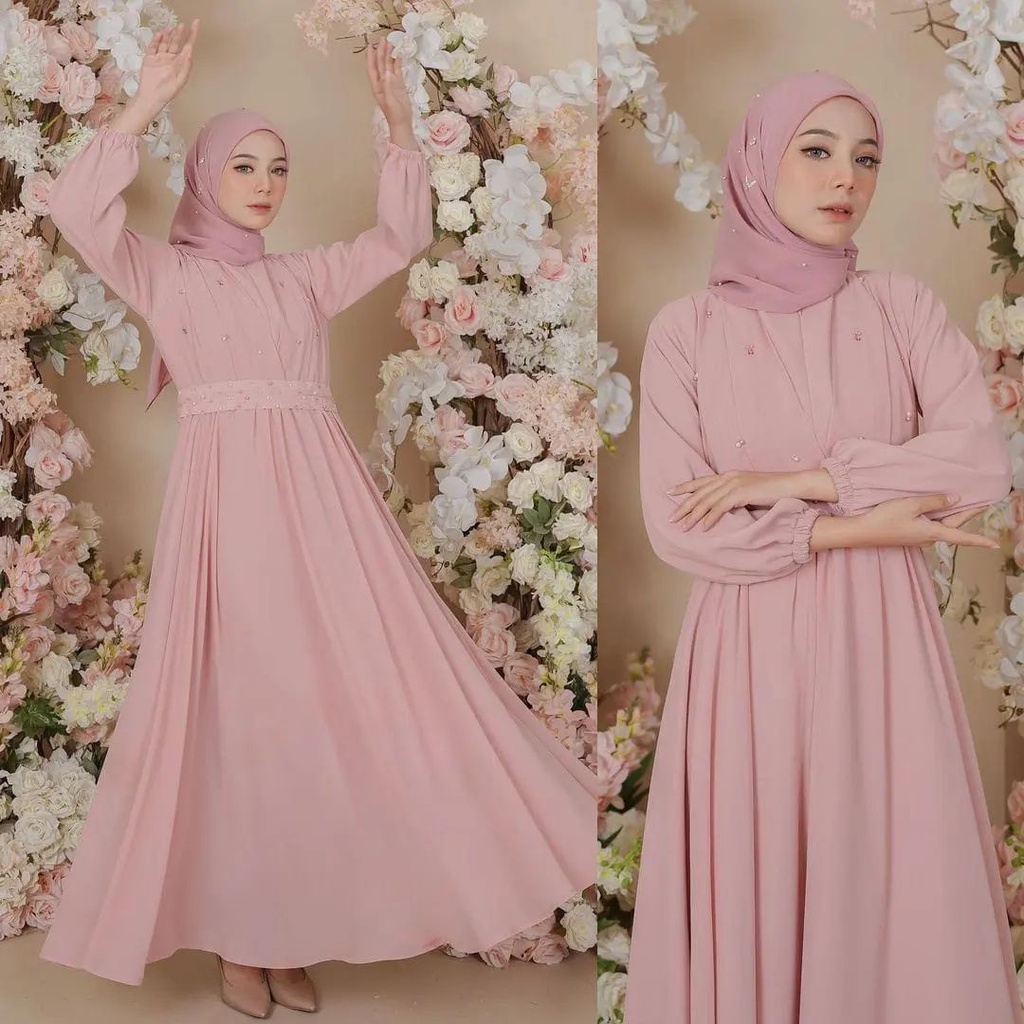 Ratu dress - gamis kondangan / gamis terbaru 2023 lebaran wanita / gamis terbaru / dres kondangan / baju kondangan wanita / gamis payet mewah kondangan / baju undangan wanita / baju undangan wanita modern / gamis formal / gamis kondangan mewah