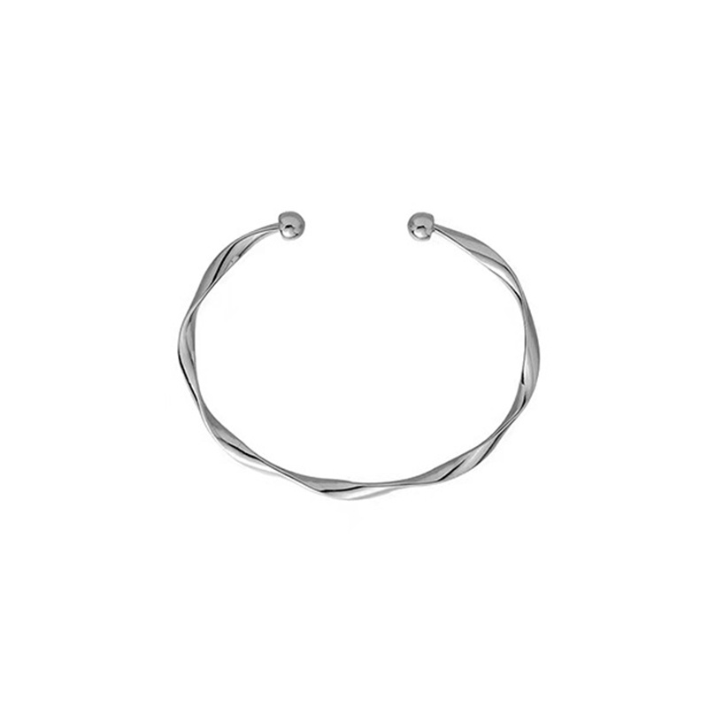 Gelang Tangan Wanita Desain Gelombang Asimetris Gaya Korea Untuk Musim Panas