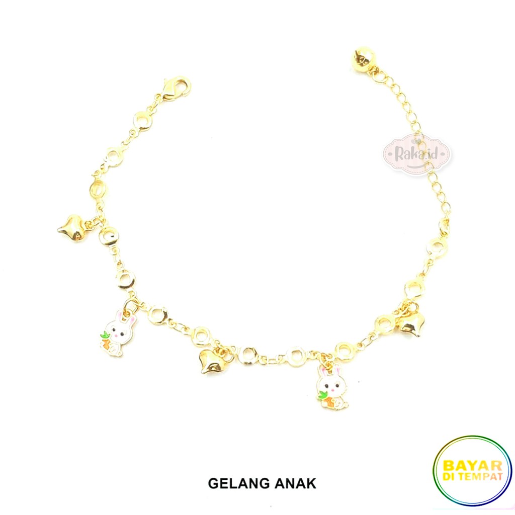 Gelang Tangan Anak Kelinci Bunny Gold Perhiasan Anak Lapis Emas 18k 738