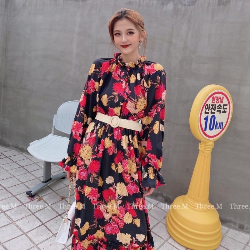 Sonia Maxi Dress Import 58870-Hitam