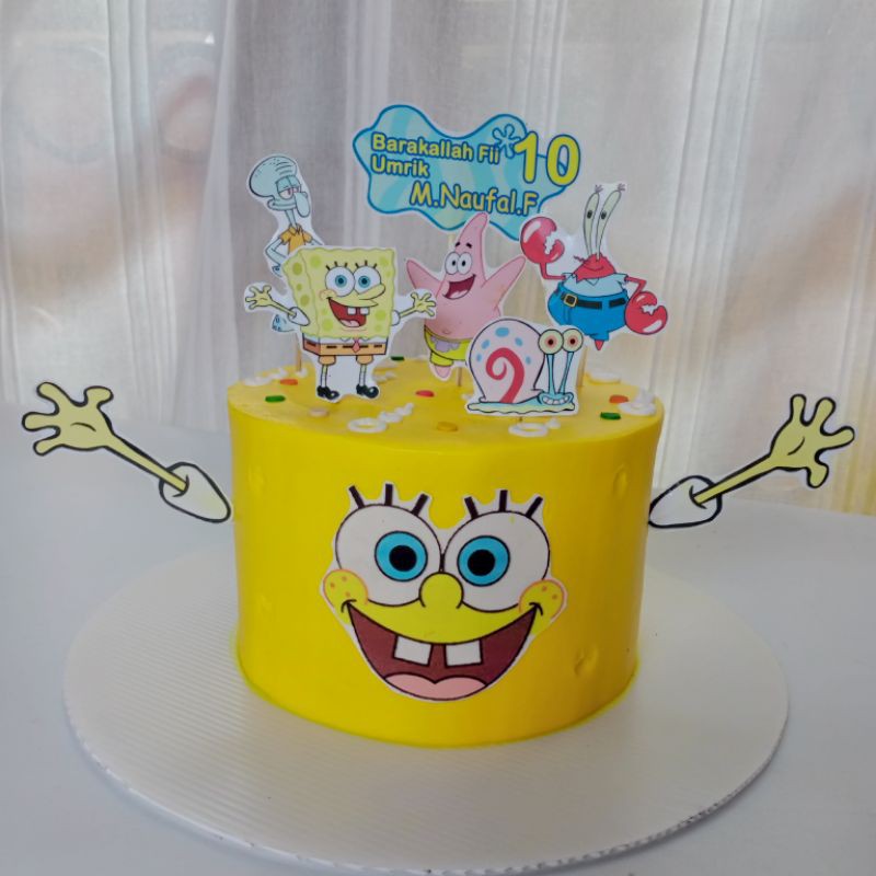 Jual kue ulang tahun anak tema Spongebob | Shopee Indonesia