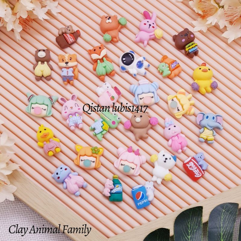 Clay Animal Family 10pcs