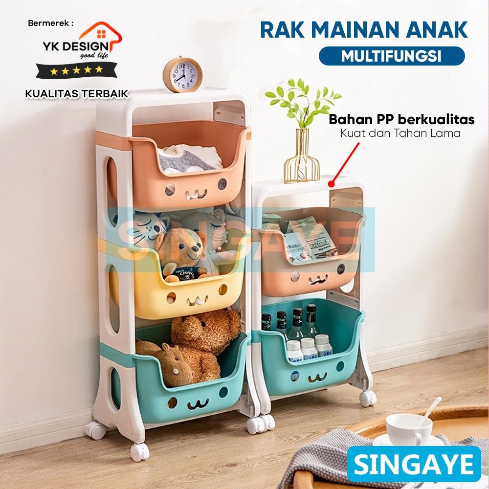 Rak roda Susun Rak Dapur Tempat Penyimpanan Mainan Anak Rak roda Susun Rak Dapur Tempat Penyimpanan Mainan Anak