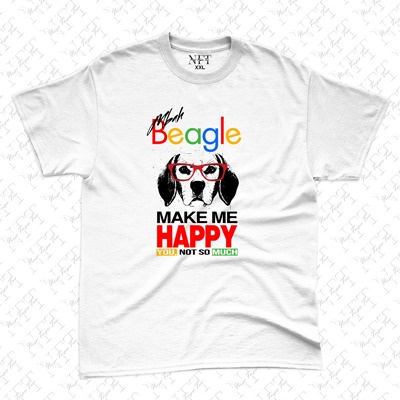 NFT Kaos T-shirt Premium Beagle White