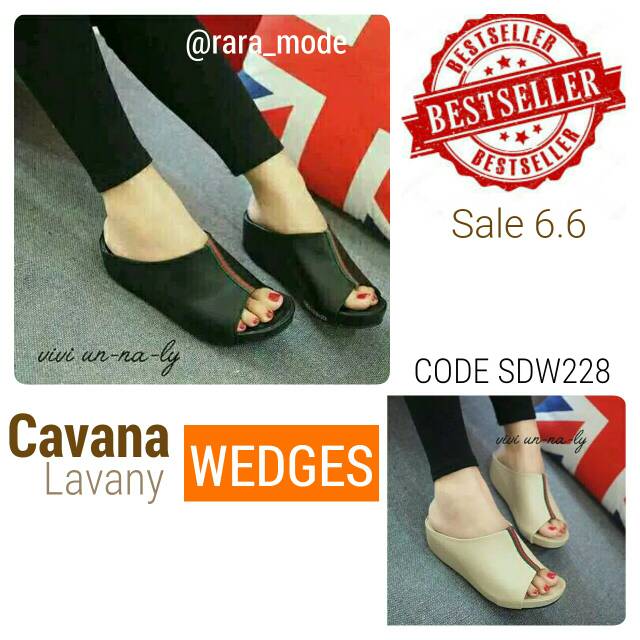 Lavany Cavana Sandal Wedges Wanita Cl -07