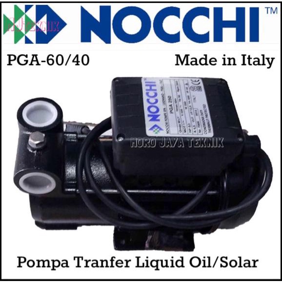 Pompa Tranfer Liquid Oli Dan Solar Nocchi Pga-60/40 Made In Italy