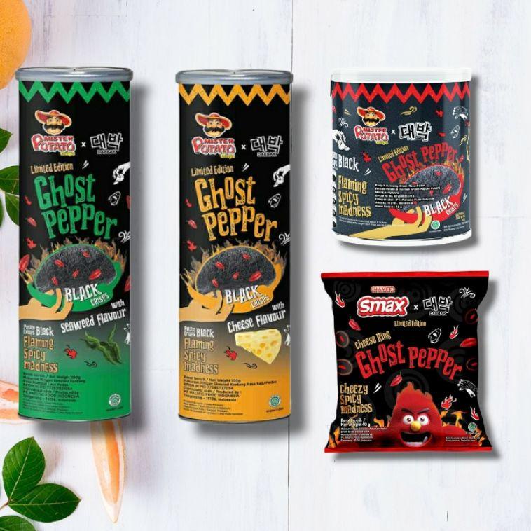 

<G-IBE <☛ Mister Potato Ghost Pepper black crisps limited edition / keripik kentang ||langsung kirim