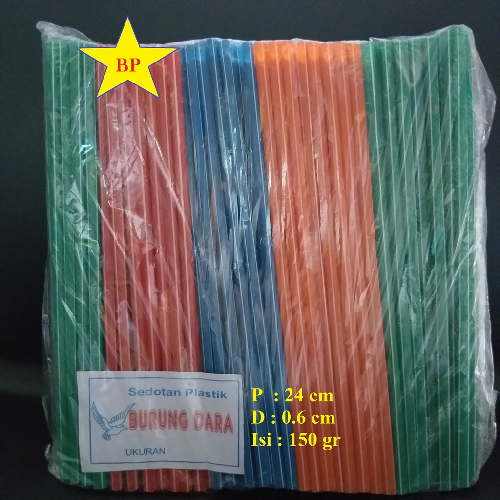 Sedotan Plastik Warna Warni