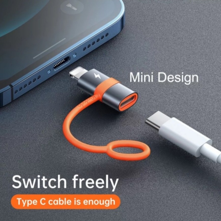 MCDODO OTG Converter Type C to Lightning Converter OTG Charger Iphone Adapter Charger Type C to Lightning Apple