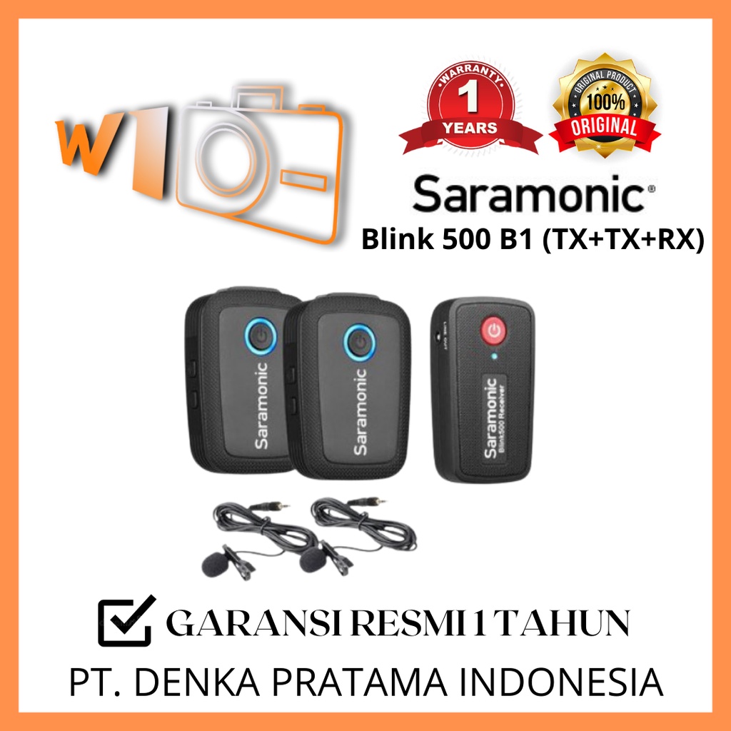 Saramonic Blink 500 B2 TX+TX+RX Wireless Omni Lavarier Mic ORIGINAL