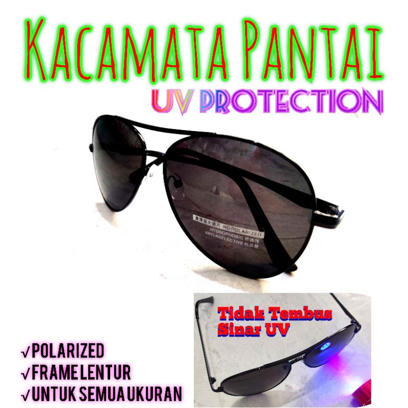 Kacamata Pantai UV Protection Wadah Kacamata dan Wipper Pembersih Lensa