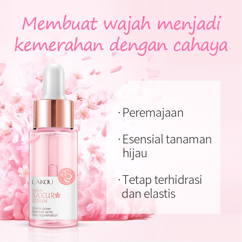 LAIKOU Sakura Mud Mask Cleansing Blackhead Brightening Serum Cream Skin Care 4pcs