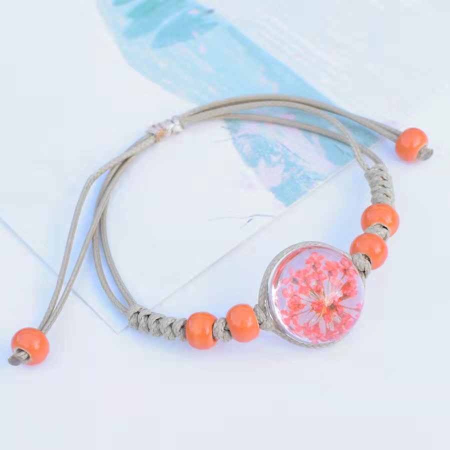 ED - GELANG TANGAN TALI KOREA MOTIF BUNGA ABADI / GELANG TALI KOREA BESTIE / BRACELET GELANG TANGAN COUPLE BESTIE-GELANG #28