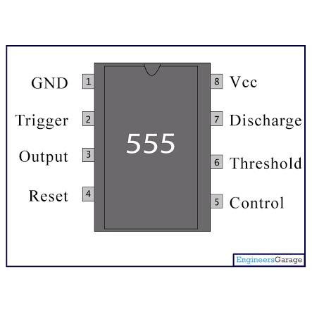 [HAEBOT] IC NE555 P Penghitung Timer 8 Pin Penghitung Pewaktu Clock Flip Flop Frequency Cycle 555