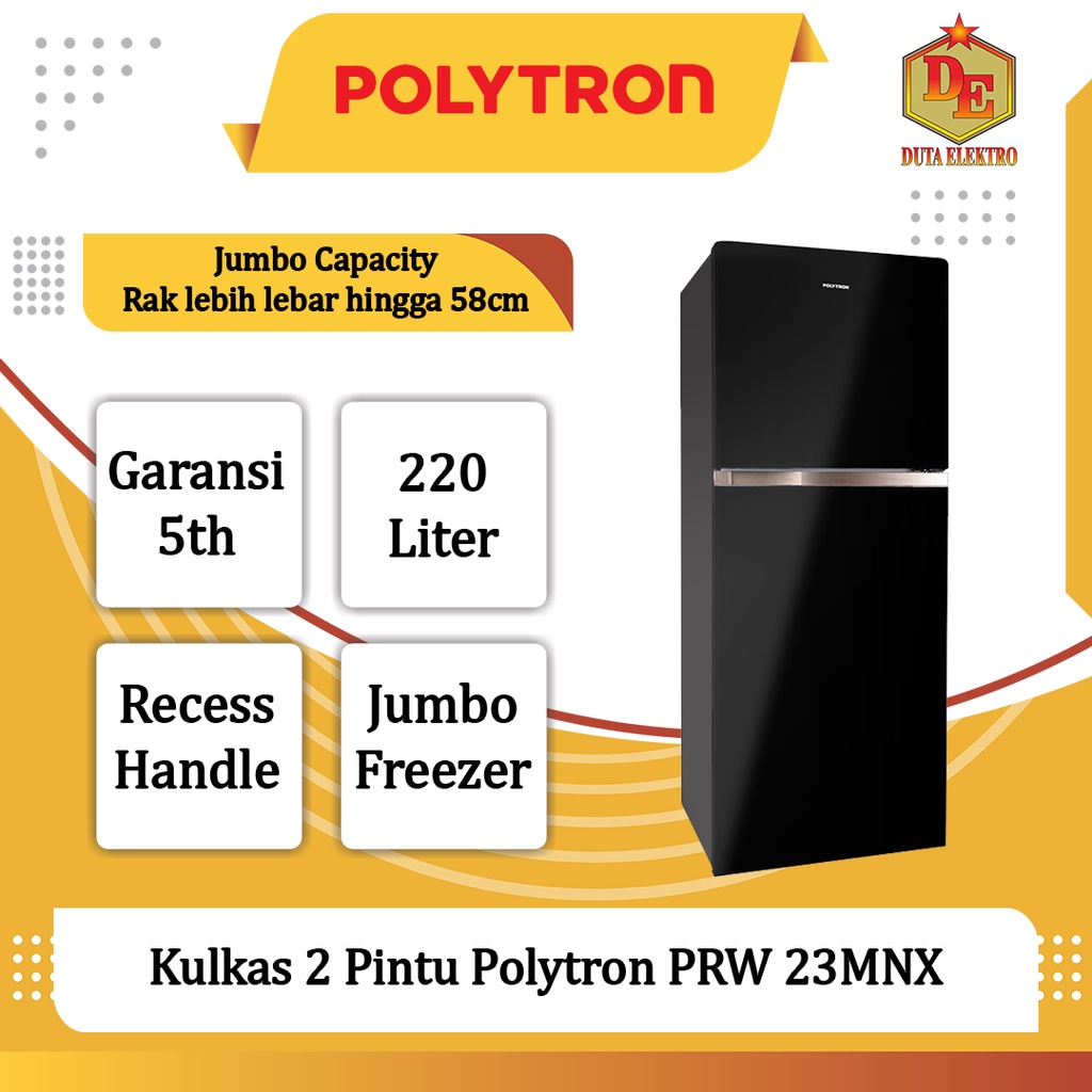 Kulkas 2 Pintu Polytron PRW 23 MNX