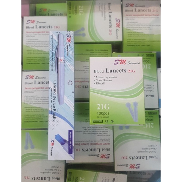 Paket Murah Lancing pen plastik Ms bonus Jarum 100pc magicstar/paket Pen Bekam dan jarum bekam