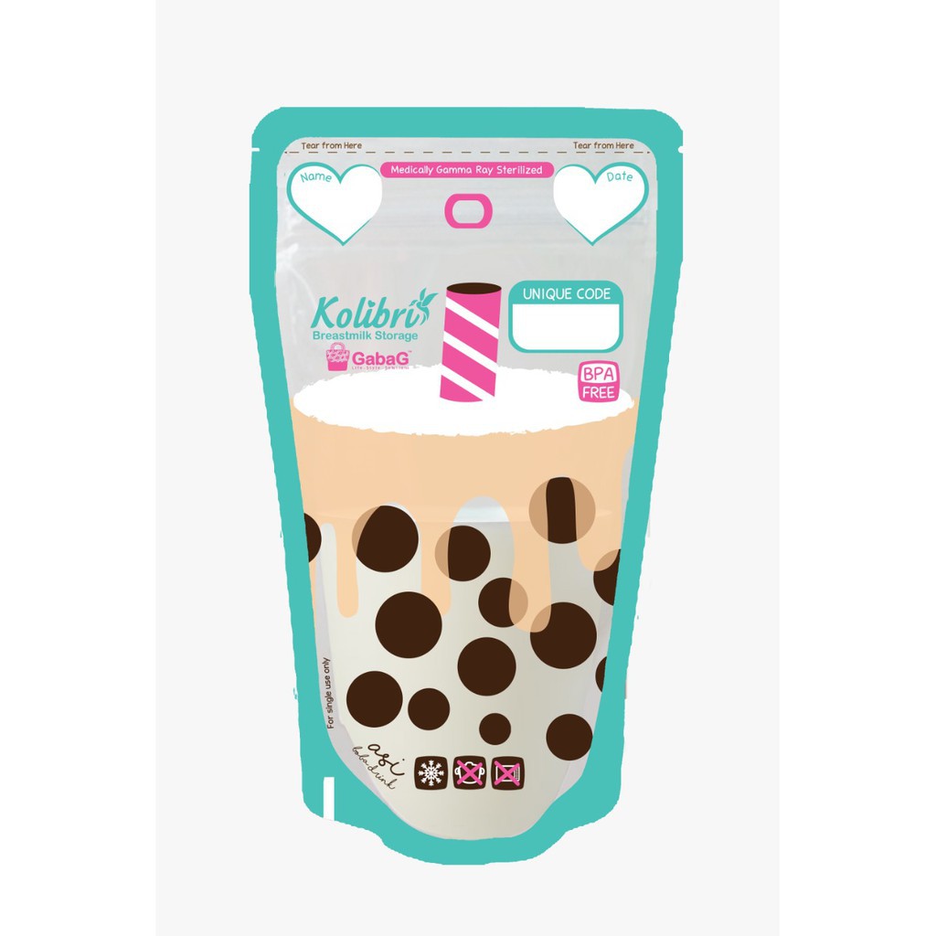 Gabag Kolibri Breast Milk Storage Boba 120ml Kantong Asi