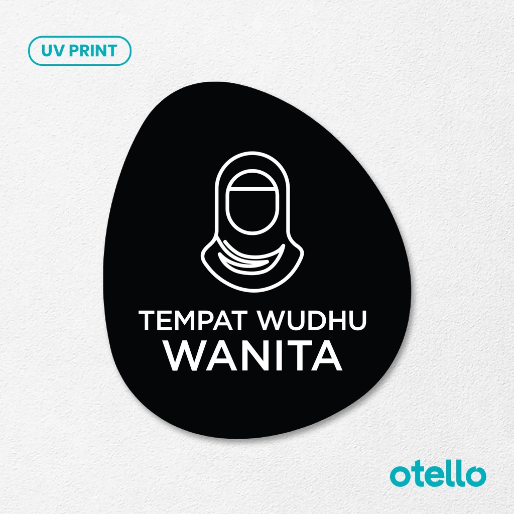 Tempat Wudhu Wanita Sign Board Akrilik Tempel Dinding Papan Acrylic Restoran Dinding Petunjuk Toko Cafe