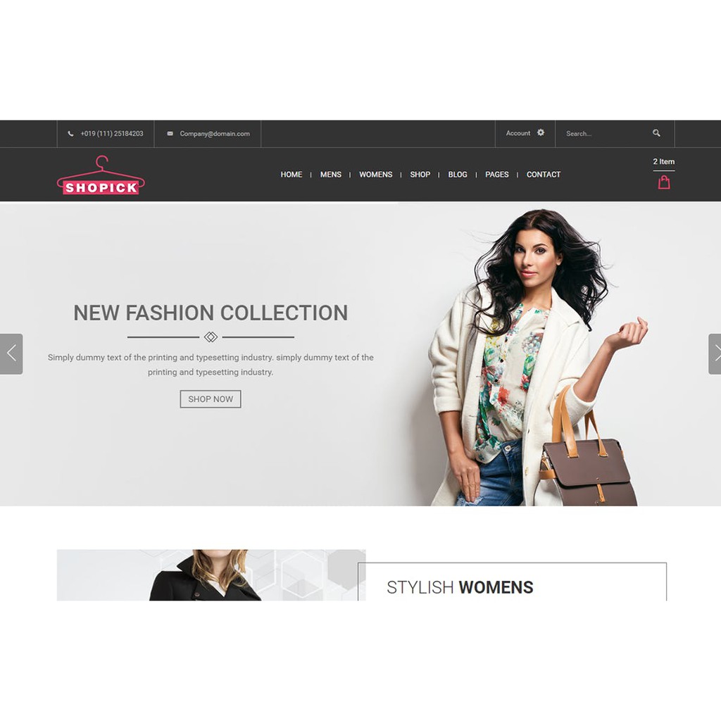 Template Shopick eCommerce Responsive Bootstrap Template Web